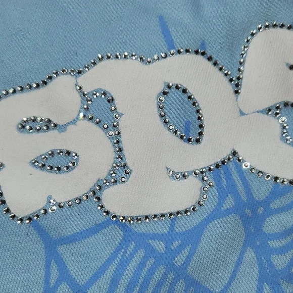 Sp5der Hoodie with Spider Web Design Sz L